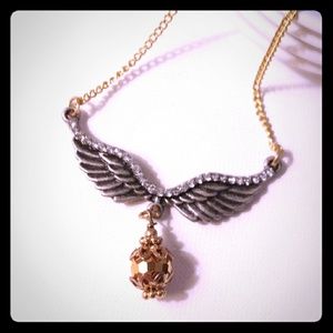 Golden snitch necklace Hogwarts Costume
